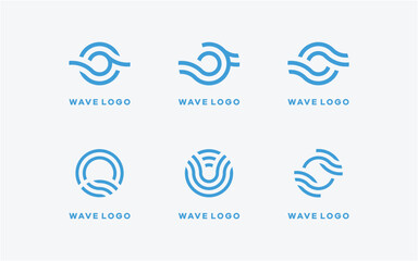 wave logo creative symbol design simple icon