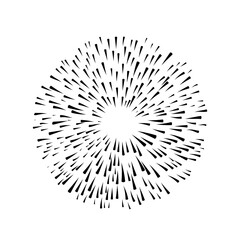 Obraz premium Flat New Year Fireworks