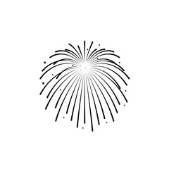 Flat New Year Fireworks