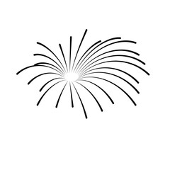 Flat New Year Fireworks