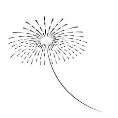 Obraz premium Flat New Year Fireworks