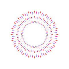 Obraz premium Flat New Year Fireworks