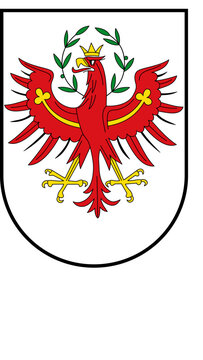 Landeswappen Tirol, Land Tirol, Tiroler Wappen, Wappenschild, Stilisiertes Wappen, &ouml;sterreichische Bundesl&auml;nder, Bunderl&auml;nder