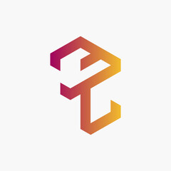 ML illustration monogram vector logo template