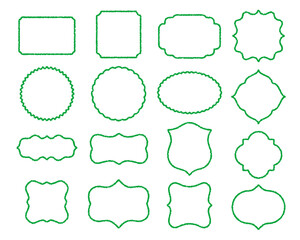 クレヨン素材のいろいろなフレーム・装飾セット