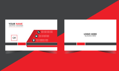 Modern business card design template . Double-sided creative business card template .Vector illustration. creative modern name card and business card. Personal visiting card with company logo. Set of 