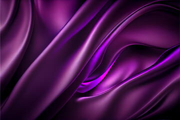 Fototapeta premium Purple Silk satin background. generative ai