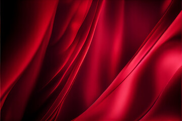 Red Silk satin background. generative ai