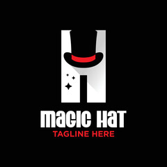 Letter H Magician Logo Design Template Inspiration, Vector Illustration.