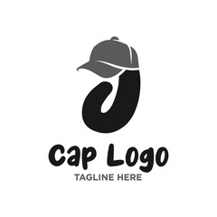Letter J Cap Logo Design Template Inspiration, Vector Illustration.