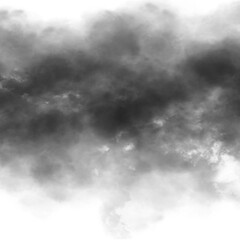 Cloud, fog, or smoke isolated on black background. Royalty high-quality free stock photo  image of white cloudiness, clouds, mist or smog overlays on black backgrounds. Copy space for design