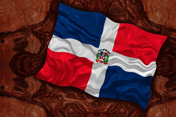 National flag  of Dominican Republic. Background  with flag  of Dominican Republic