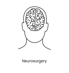 Neurosurgery icon line in vector.