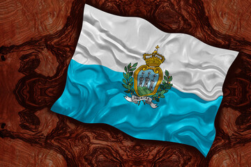 National flag  of San Marino. Background  with flag  of San Marino