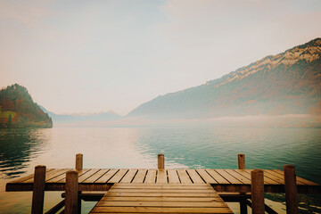 A small wooden port for personal watercraft or yacht.