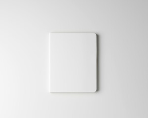 blank photorealistic Notebook Mockup on Editable white background