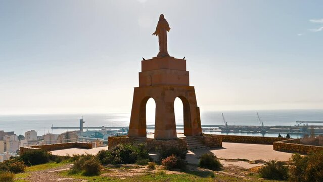 Almeria city- Statue of Christ, Andalusia in Spain