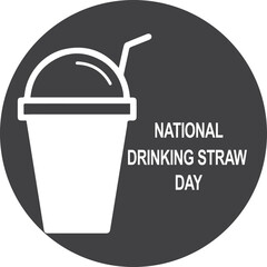 National Drinking Straw Day, celebrates National Drinking Straw Day vector