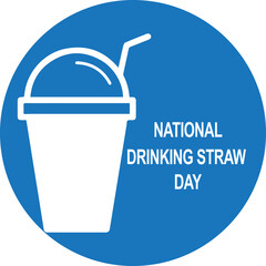 National Drinking Straw Day, celebrates National Drinking Straw Day vector