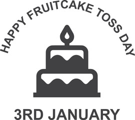 National fruitcake day, happy fruitcake day symbol