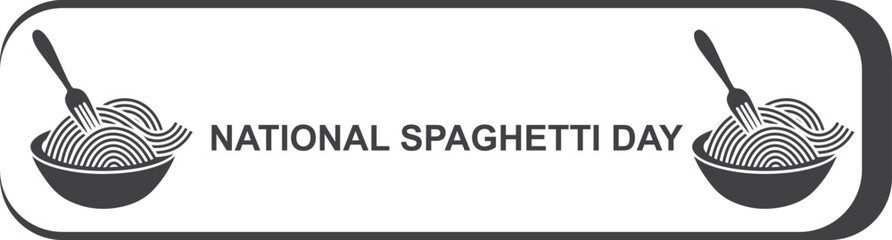 National Spaghetti Day, happy Spaghetti Day blue vector