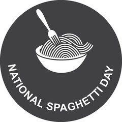 National Spaghetti Day, happy Spaghetti Day blue vector