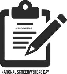 National Screenwriters Day, celebrating Screenwriters Day blue vector
