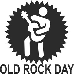 Old Rock Day, celebrating old rock day blue vector