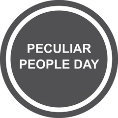 Peculiar People Day, happy Peculiar People Day symbol