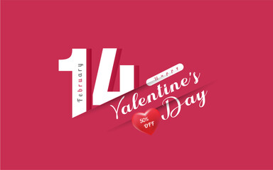Happy valentine's day vector template