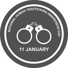 National Human Trafficking Awareness Day, celebrates Human Trafficking Awareness Day symbol vector