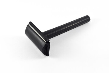 razor blade isolated on white background. Mustache and beard trimmer