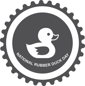 National Rubber Ducky Day, celebrates Rubber Ducky Day black vector