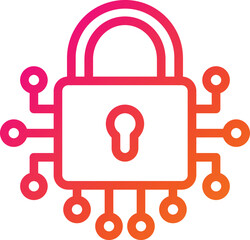 Lock Vector Icon Design Illustration