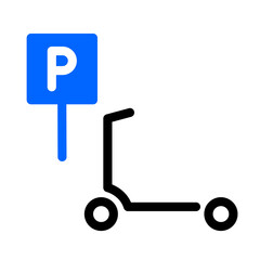 parking of scooter icon