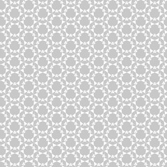 Abstract geometric white and gray lace-like fabric pattern Two colors seamless background