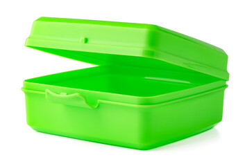 Empty food container isolated on white background