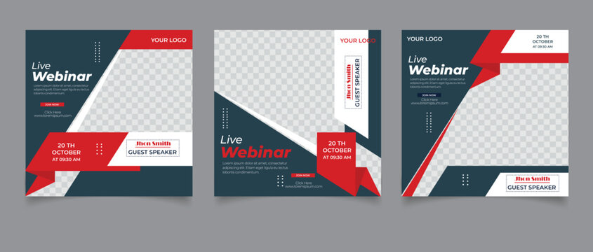 Digital Marketing Corporate Social Media Live Webinar Post Template