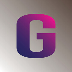 G text gradient color letter mark logo template vector design. colorful logotype G capital letter. Alphabet G letter t-shirt design. 