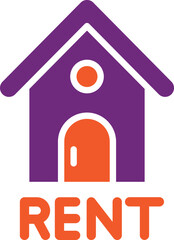 Rent Vector Icon Design Illustration
