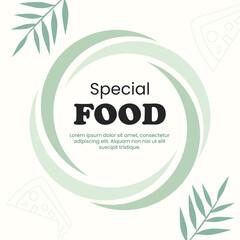 Delicious food vector template