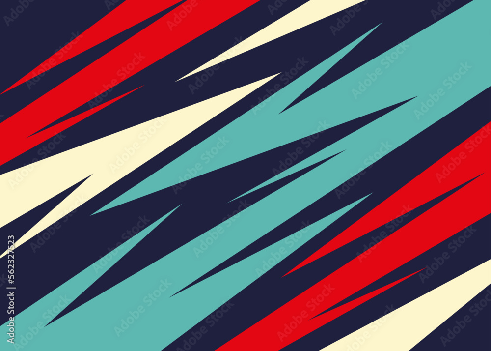Poster abstract background with colorful sharp arrow pattern