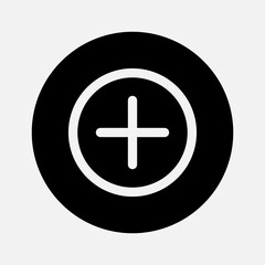 Fototapeta premium Add icon in solid style about essentials, use for website mobile app presentation