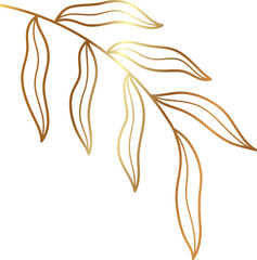 Golden leaf branch