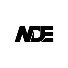 NDE letter monogram logo design vector