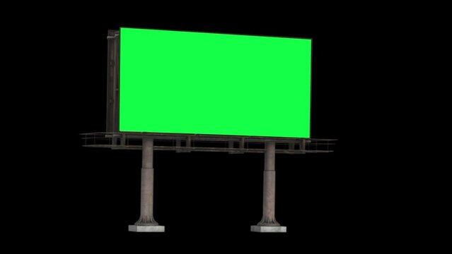 blank billboard on a black background