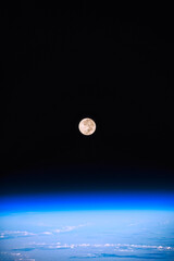 The Moon. Digital Enhancement. Elements by NASA