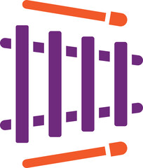 Xylophone Vector Icon Design Illustration