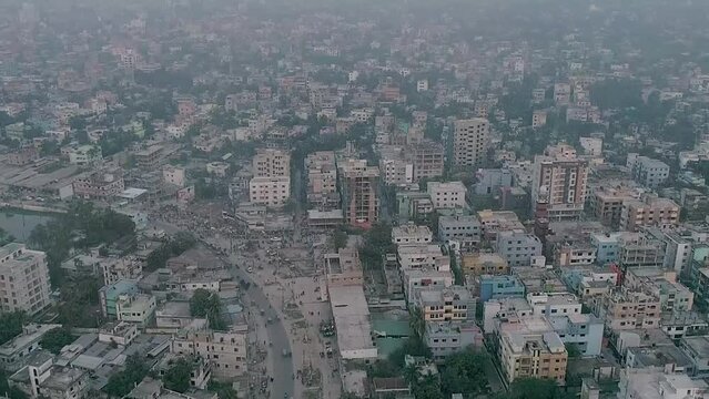 Areal shot a rural place 