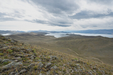 Relief of south-western part of Olkhon Island, Lake Baikal, Siberia, Russia